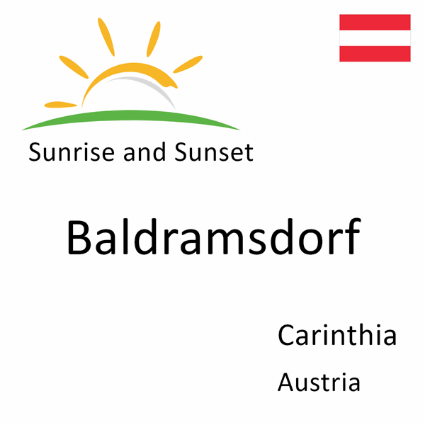 Sunrise and sunset times for Baldramsdorf, Carinthia, Austria