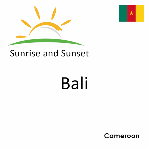Sunrise and sunset times for Bali, Cameroon
