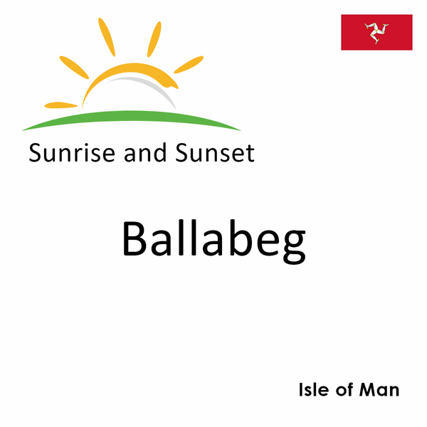 Sunrise and sunset times for Ballabeg, Isle of Man