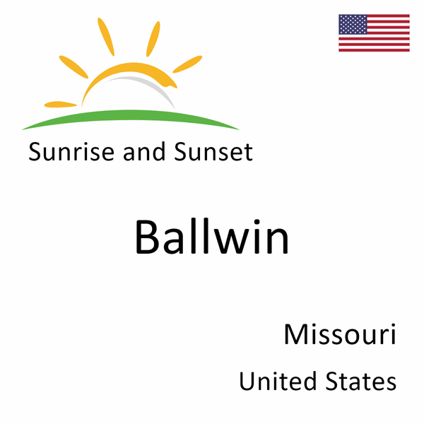 Sunrise and sunset times for Ballwin, Missouri, United States