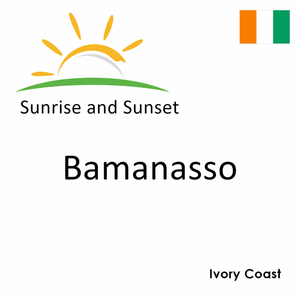 Sunrise and sunset times for Bamanasso, Ivory Coast