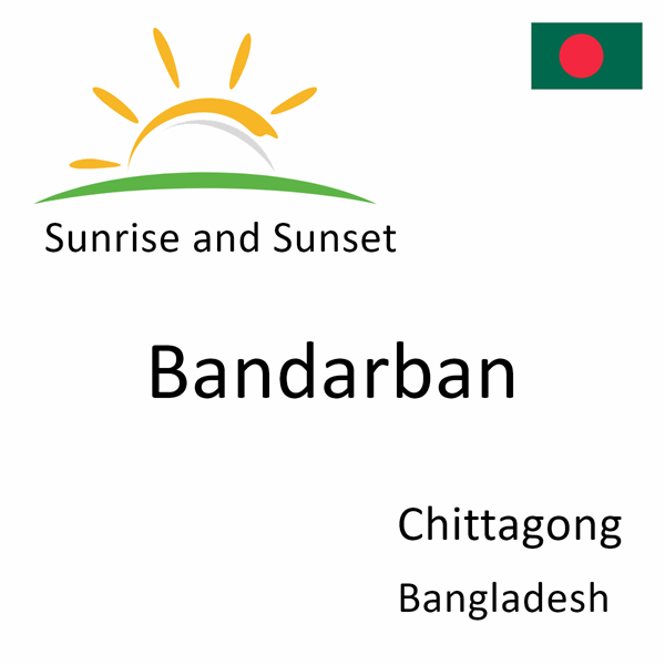 Sunrise and sunset times for Bandarban, Chittagong, Bangladesh
