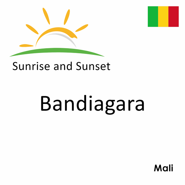 Sunrise and sunset times for Bandiagara, Mali