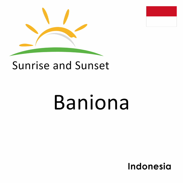 Sunrise and sunset times for Baniona, Indonesia