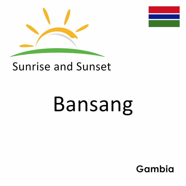 Sunrise and sunset times for Bansang, Gambia