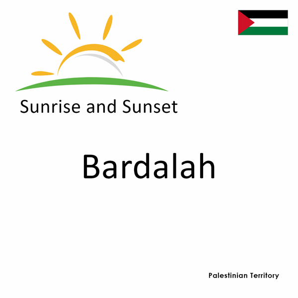 Sunrise and sunset times for Bardalah, Palestinian Territory