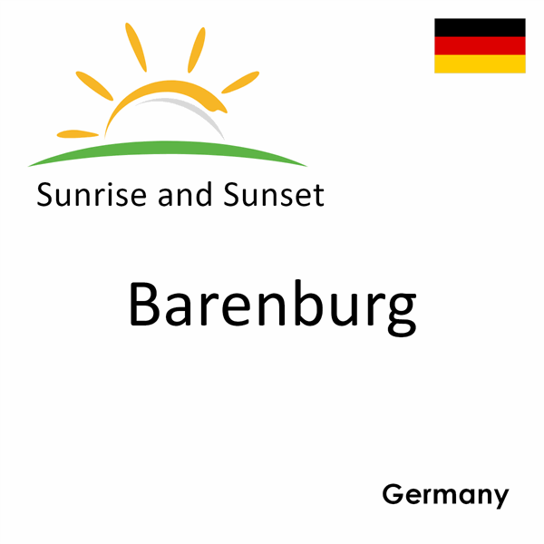 Sunrise and sunset times for Barenburg, Germany