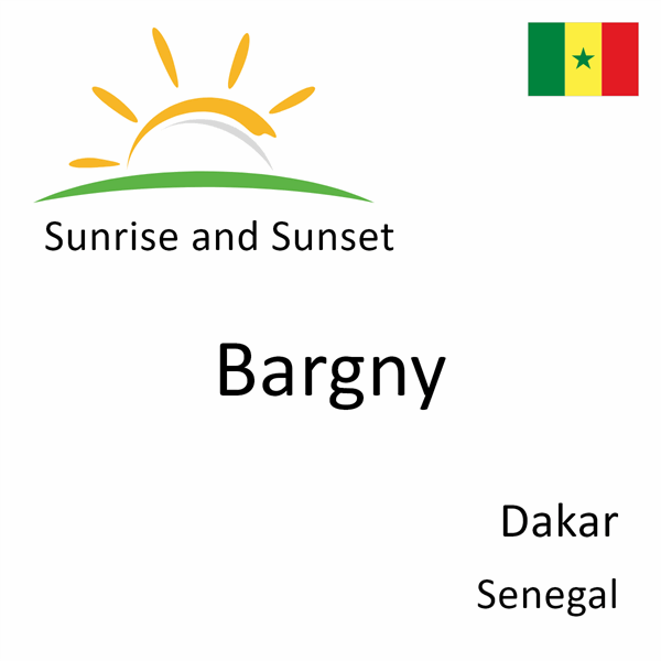 Sunrise and sunset times for Bargny, Dakar, Senegal