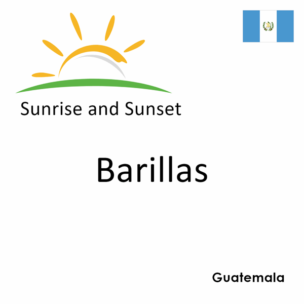 Sunrise and sunset times for Barillas, Guatemala