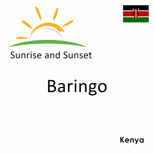 Sunrise and sunset times for Baringo, Kenya