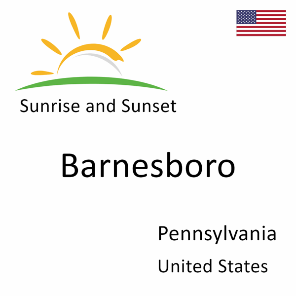 Sunrise and sunset times for Barnesboro, Pennsylvania, United States