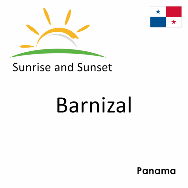 Sunrise and sunset times for Barnizal, Panama