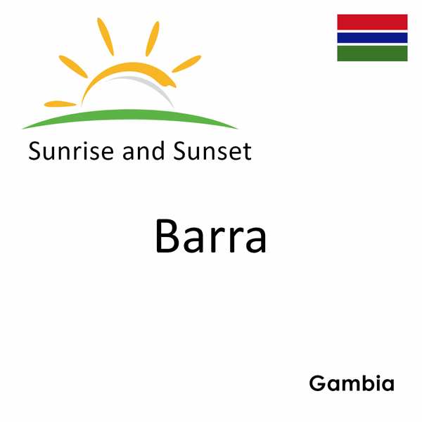 Sunrise and sunset times for Barra, Gambia