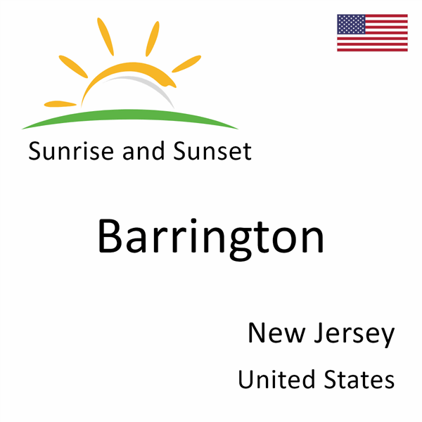 Sunrise and sunset times for Barrington, New Jersey, United States