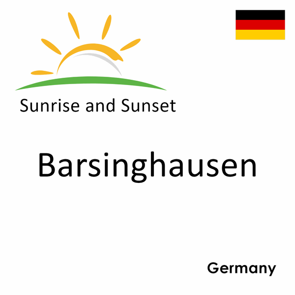 Sunrise and sunset times for Barsinghausen, Germany