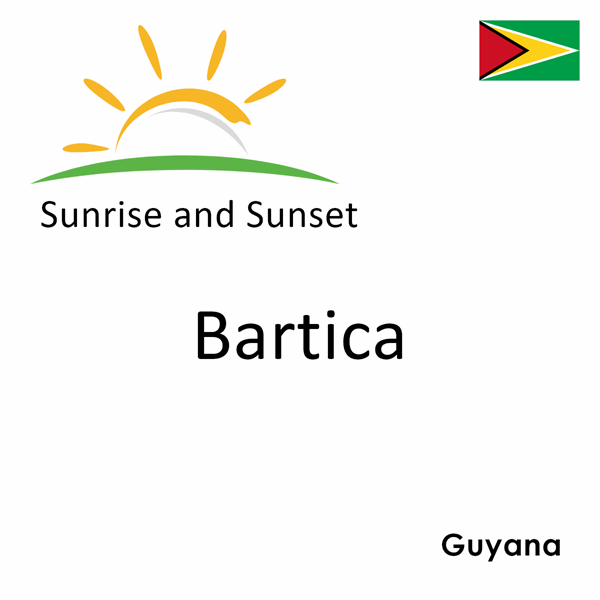 Sunrise and sunset times for Bartica, Guyana