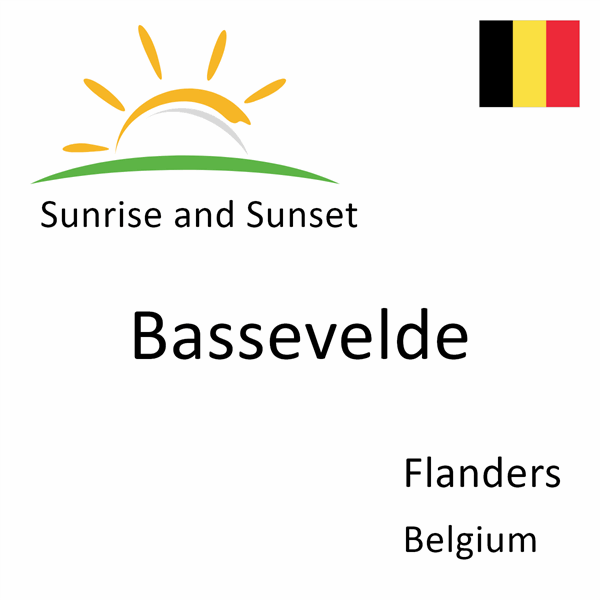 Sunrise and sunset times for Bassevelde, Flanders, Belgium