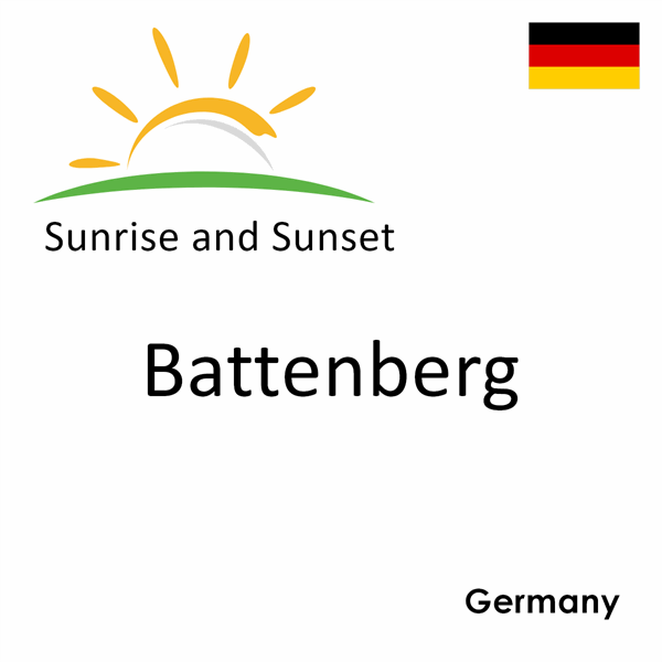 Sunrise and sunset times for Battenberg, Germany