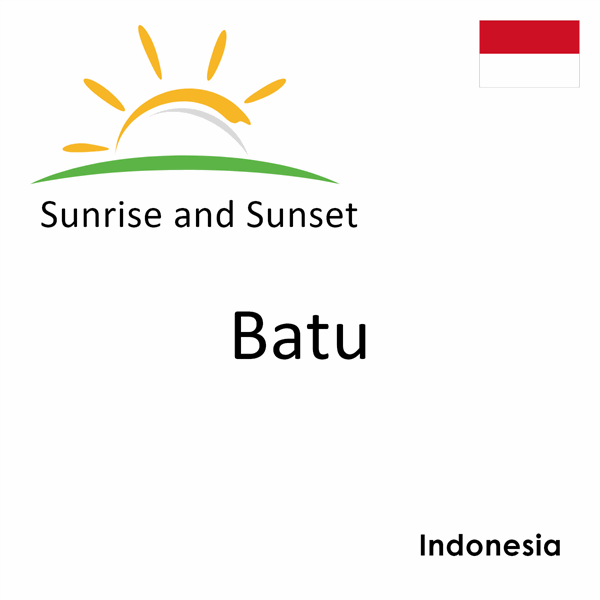 Sunrise and sunset times for Batu, Indonesia