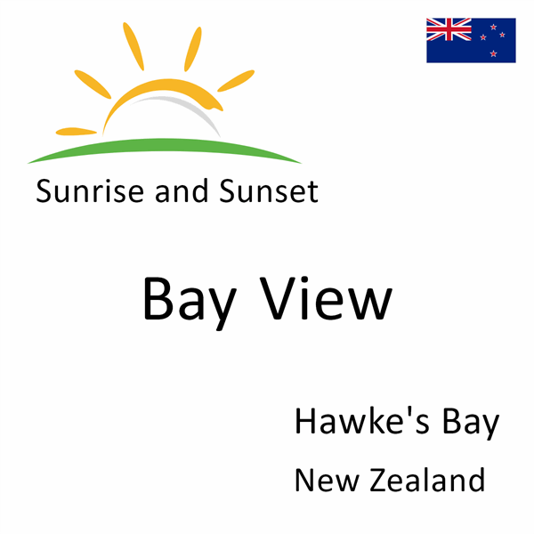 Sunrise and sunset times for Bay View, Hawke's Bay, New Zealand