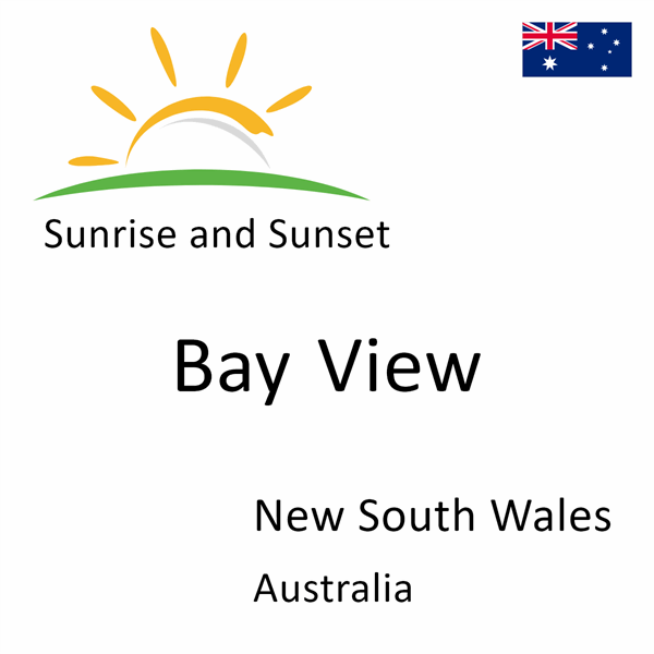 Sunrise and sunset times for Bay View, New South Wales, Australia