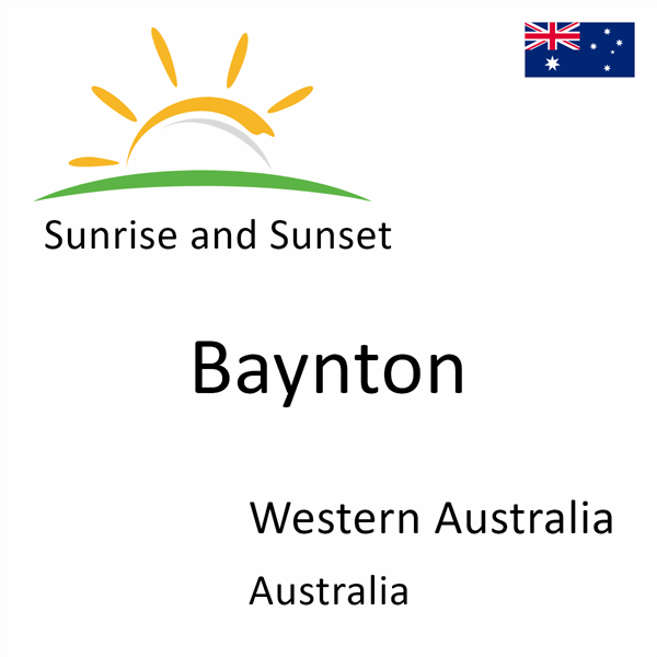 Sunrise and sunset times for Baynton, Western Australia, Australia