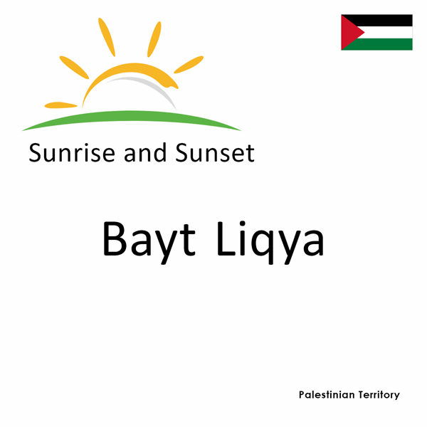 Sunrise and sunset times for Bayt Liqya, Palestinian Territory