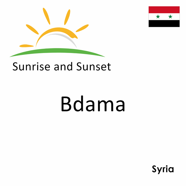 Sunrise and sunset times for Bdama, Syria