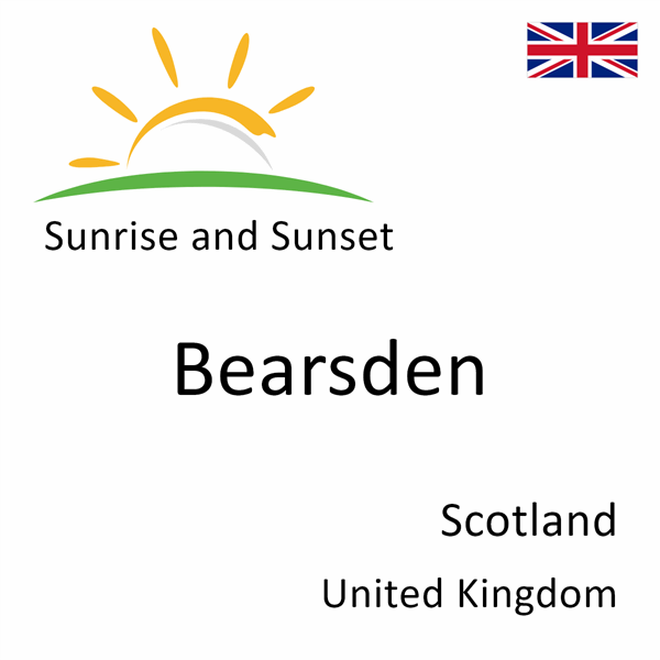 Sunrise and sunset times for Bearsden, Scotland, United Kingdom