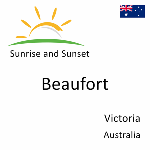 Sunrise and sunset times for Beaufort, Victoria, Australia