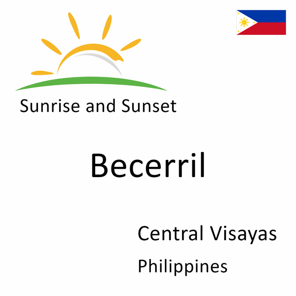 Sunrise and sunset times for Becerril, Central Visayas, Philippines