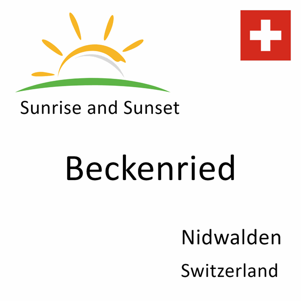Sunrise and sunset times for Beckenried, Nidwalden, Switzerland
