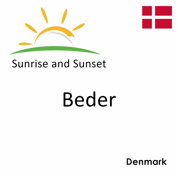 Sunrise and sunset times for Beder, Denmark