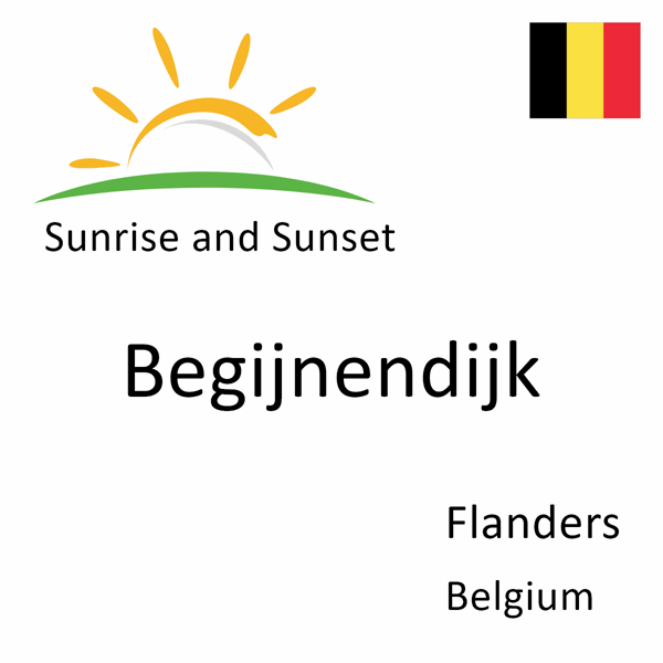 Sunrise and sunset times for Begijnendijk, Flanders, Belgium