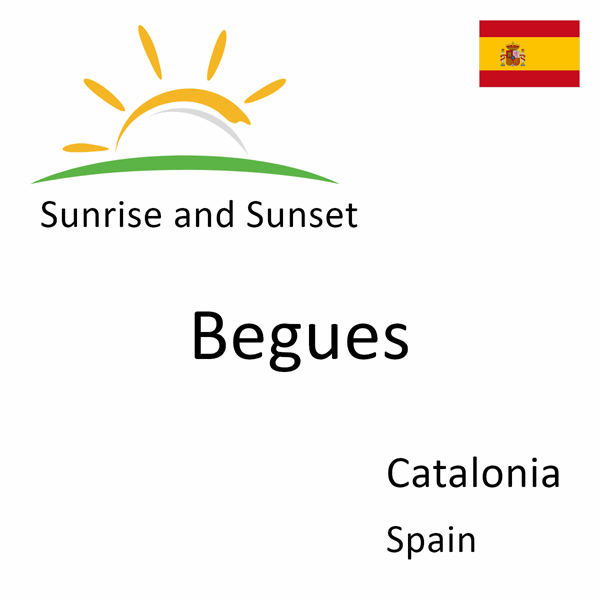 Sunrise and sunset times for Begues, Catalonia, Spain