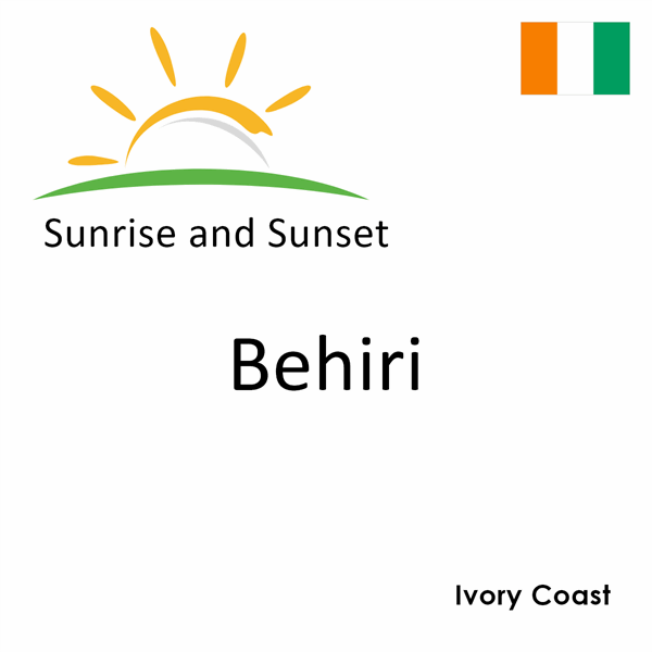 Sunrise and sunset times for Behiri, Ivory Coast