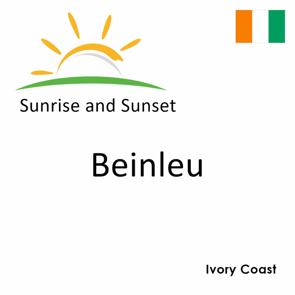 Sunrise and sunset times for Beinleu, Ivory Coast