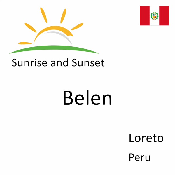 Sunrise and sunset times for Belen, Loreto, Peru