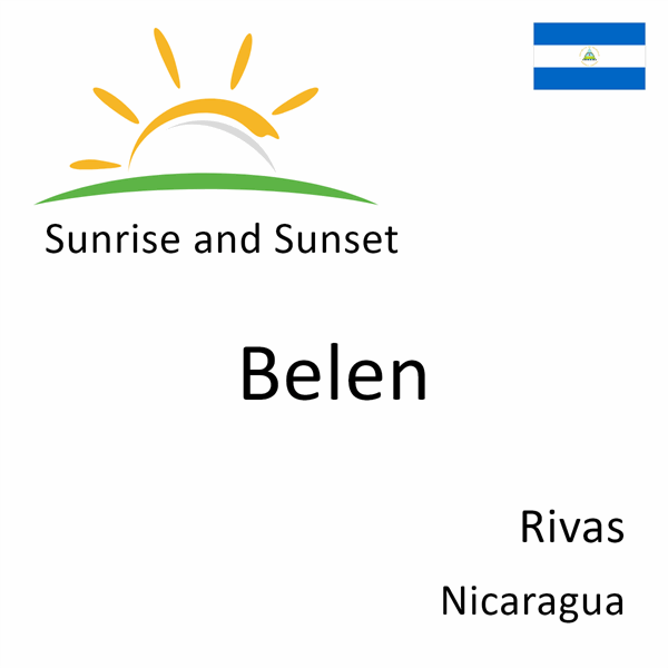 Sunrise and sunset times for Belen, Rivas, Nicaragua