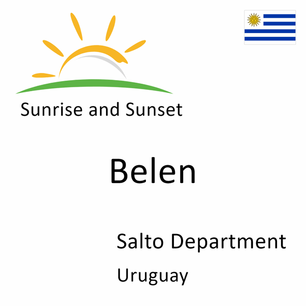 Sunrise and sunset times for Belen, Salto Department, Uruguay