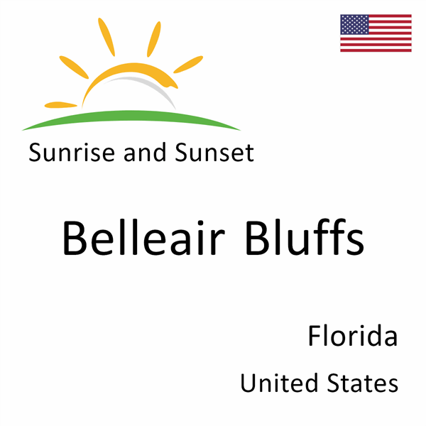 Sunrise and sunset times for Belleair Bluffs, Florida, United States