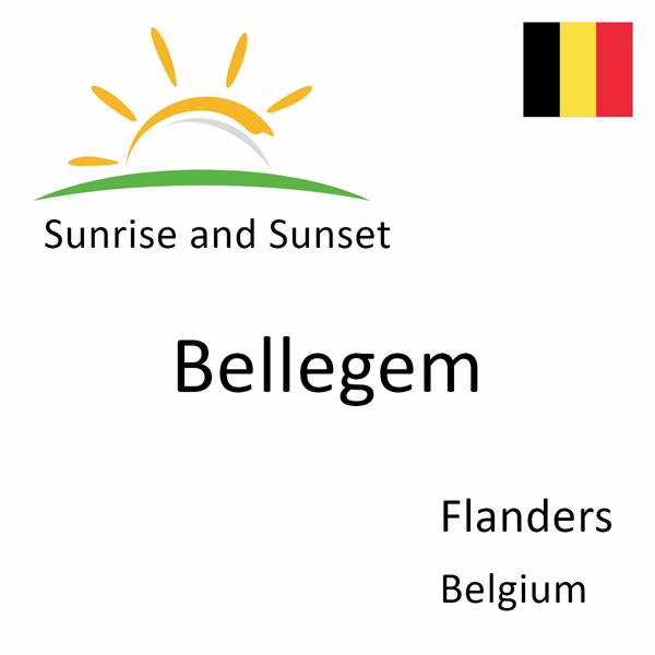 Sunrise and sunset times for Bellegem, Flanders, Belgium