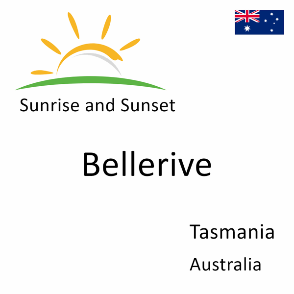 Sunrise and sunset times for Bellerive, Tasmania, Australia
