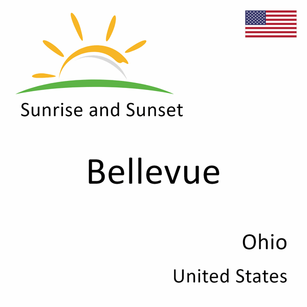 Sunrise and sunset times for Bellevue, Ohio, United States