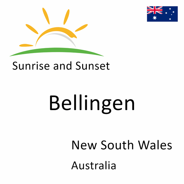 Sunrise and sunset times for Bellingen, New South Wales, Australia