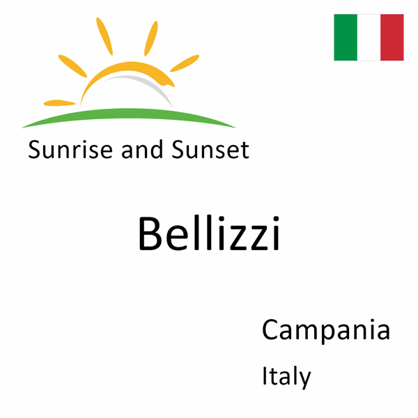 Sunrise and sunset times for Bellizzi, Campania, Italy