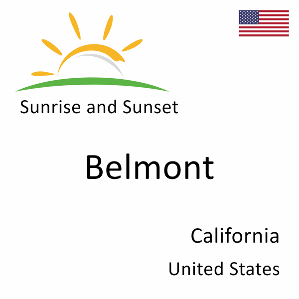 Sunrise and sunset times for Belmont, California, United States