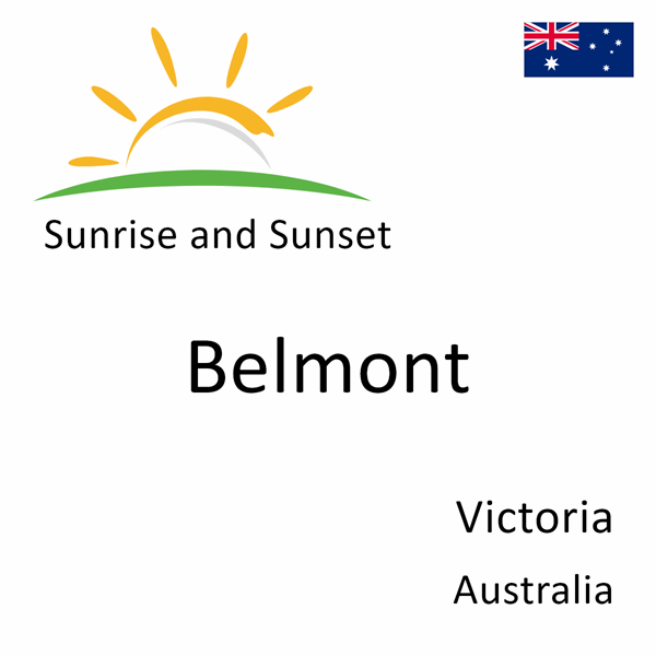 Sunrise and sunset times for Belmont, Victoria, Australia