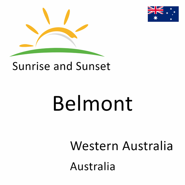 Sunrise and sunset times for Belmont, Western Australia, Australia