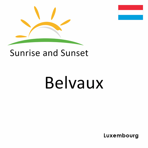 Sunrise and sunset times for Belvaux, Luxembourg